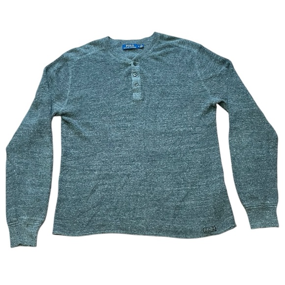 Grey Ralph Lauren Long Sleeve Shirt (M) - Picture 2 of 8